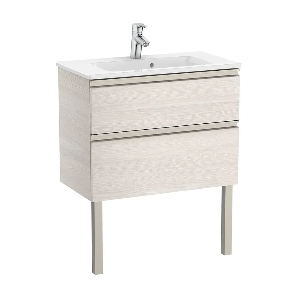 Mueble de Baño Compacto con Lavabo y 2 Cajones Unik de 70 cm Colección The Gap Fresno Roca - Vista 2