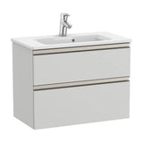 Móvel para Casa de Banho Compacto Com Lavatório E 2 Gavetas de Cor Cinzento Ártico Unik The Gap 70 cm Roca