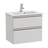 Mueble de Baño Compacto con Lavabo y 2 Cajones Color Gris Ártico Unik de 60 cm Colección The Gap Roca