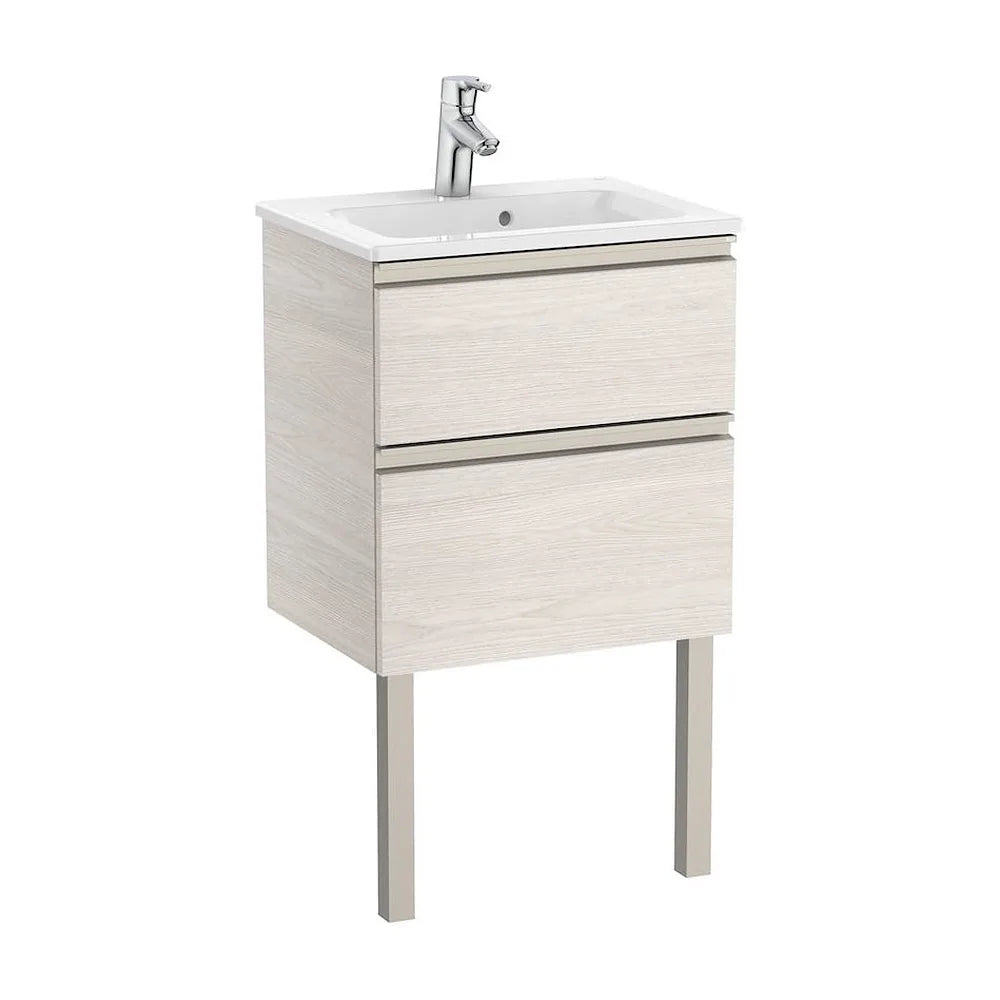 Mueble de baño compacto con lavabo y 2 cajones de 50 cm de ancho color fresno Unik The Gap Roca - Vista 2