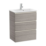 Mueble de Baño Compacto con Lavabo y 3 Cajones Unik de 60 cm Colección The Gap Roble Roca