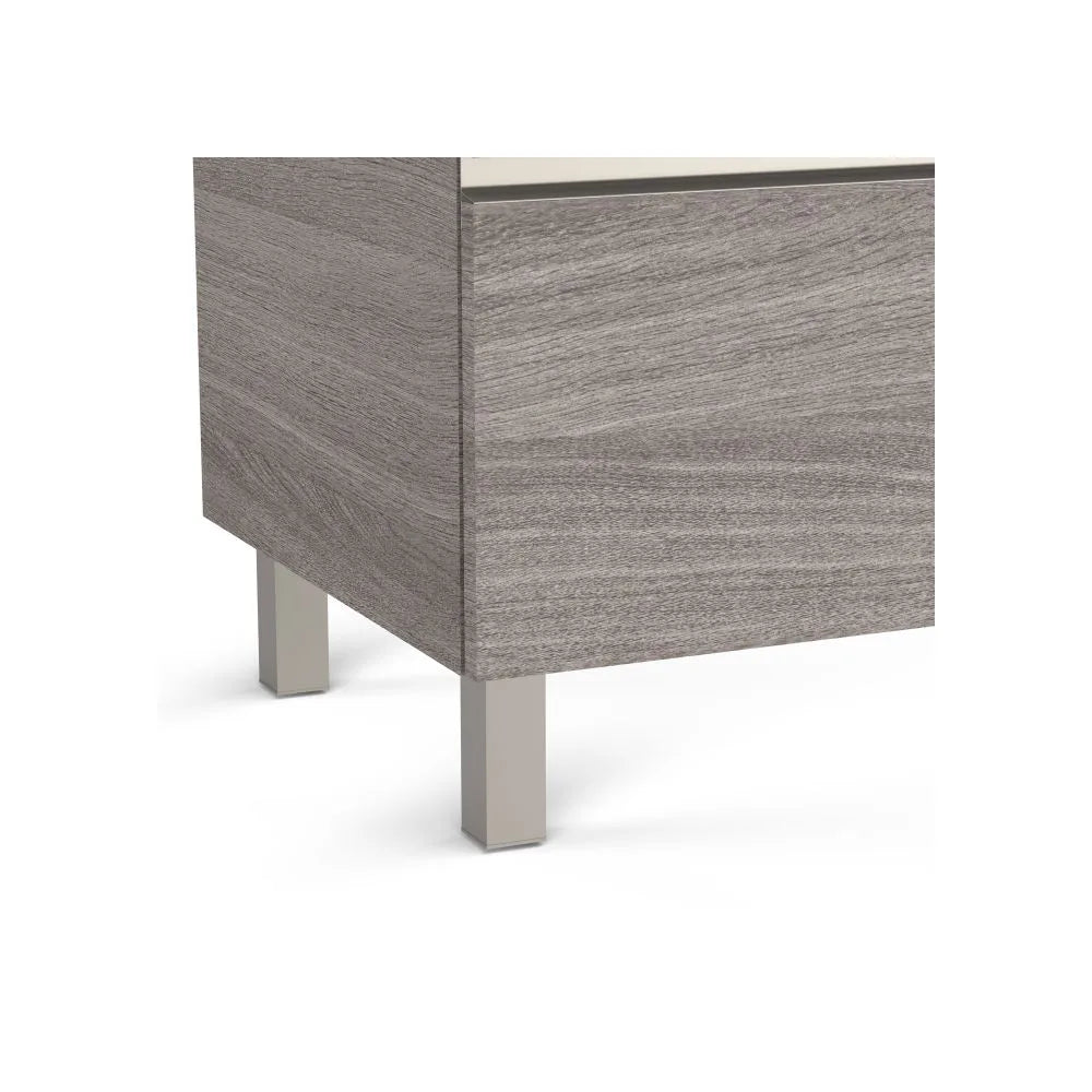 Mueble de Baño Compacto con Lavabo y 3 Cajones Unik de 80 cm Colección The Gap Roble Roca - Vista 3