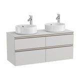 Bathroom Vanity Unit para Lavabo Doble con 4 Cajones Gris Ártico de 120 cm Colección The Gap Roca