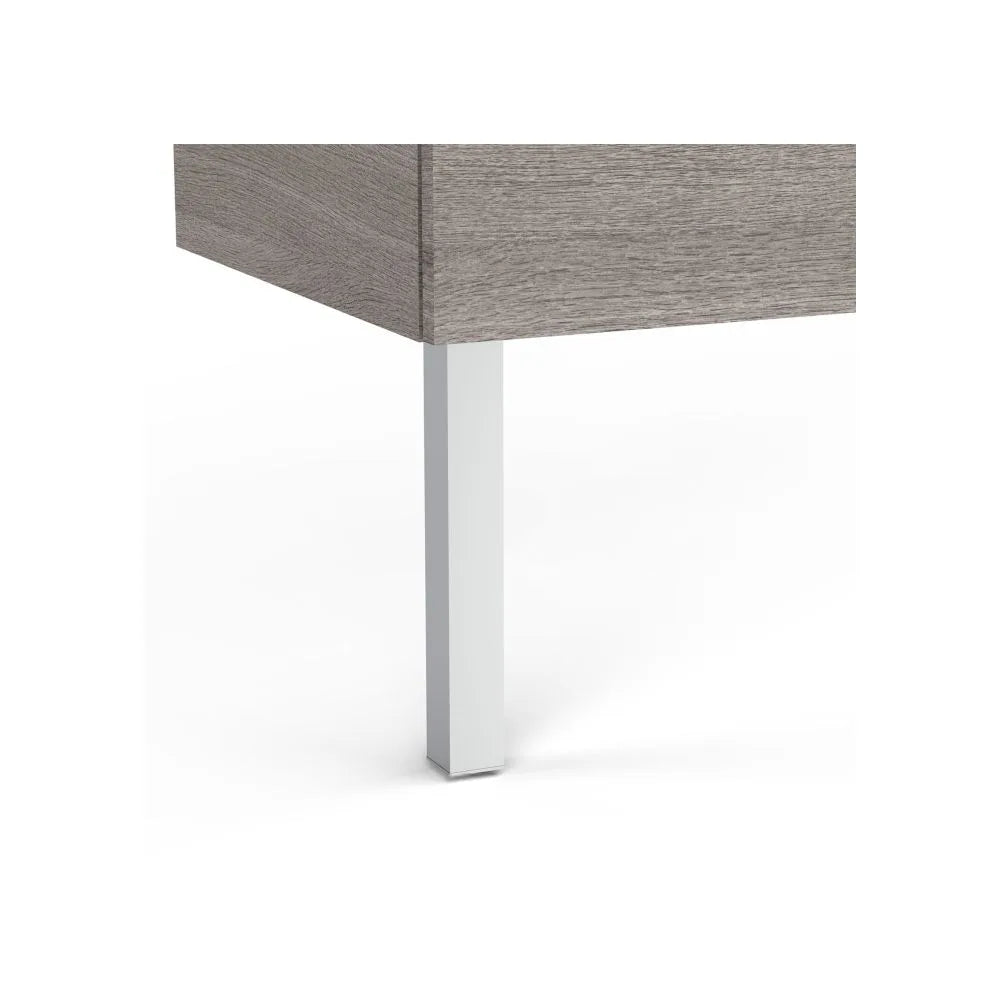 Mueble de baño con lavabo doble con 4 cajones de 120 cm con espejo LED blanco brillo Pack The Gap Roca - Vista 3