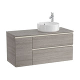 Mueble de baño para lavabo de 110 cm de ancho con 2 cajones y 1 puerta color roble The Gap Roca
