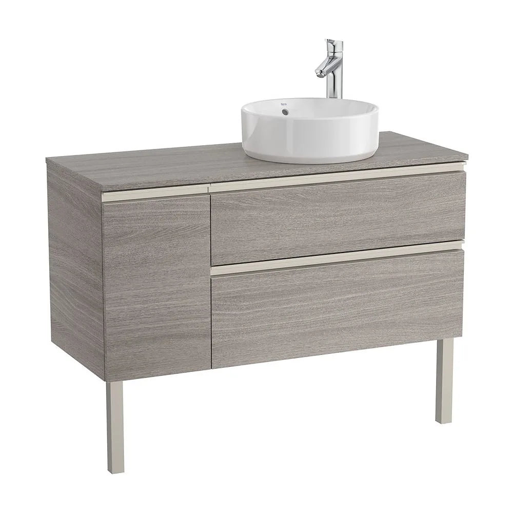 Mueble de baño para lavabo de 110 cm de ancho con 2 cajones y 1 puerta color roble The Gap Roca - Vista 2