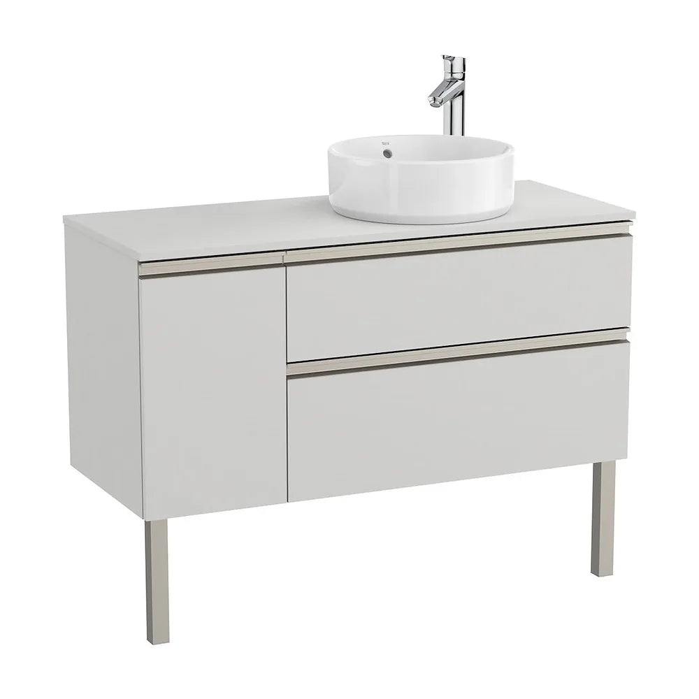 Mueble de Baño para Lavabo Derecho con 1 Puerta y 2 Cajones Gris Ártico de 110 cm Colección The Gap Roca - Vista 2