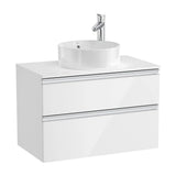 Bathroom Vanity Unit de 2 Cajones de 80 cm Colección The Gap Gloss White Roca