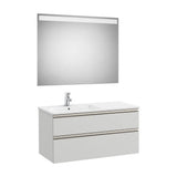 Conjunto de Baño con 2 Cajones en Color Gris Ártico de 100 cm Colección The Gap Roca