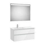Conjunto de Baño con 2 Cajones de 100 cm Colección The Gap Gloss White Roca