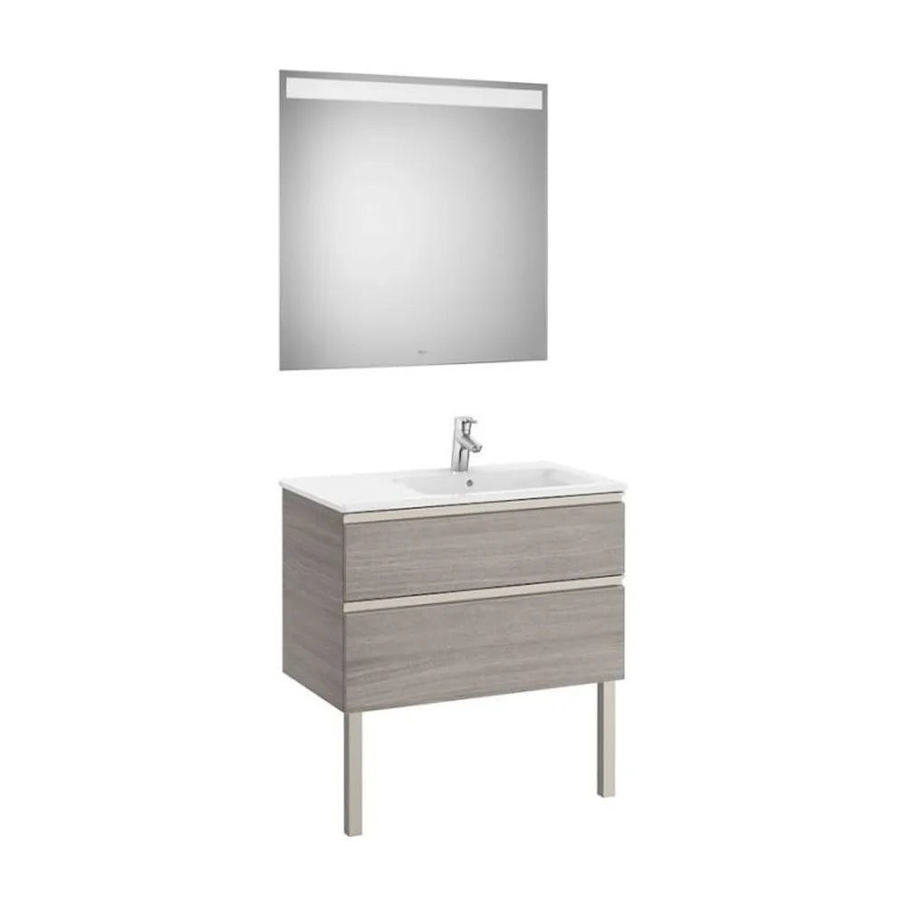Conjunto de Baño con 2 Cajones de 80 cm Colección The Gap Roble Roca - Vista 2