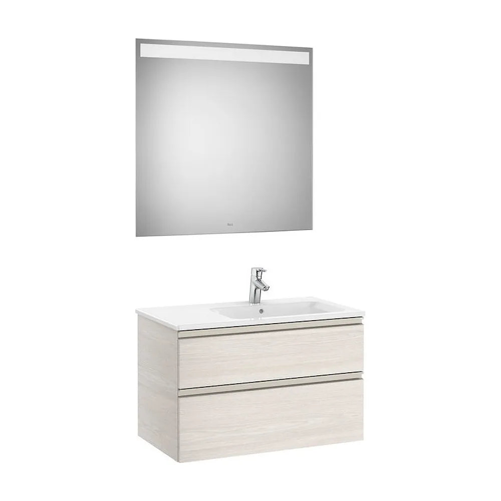Conjunto de Baño con 2 Cajones de 80 cm Colección The Gap Fresno Roca - Vista 1