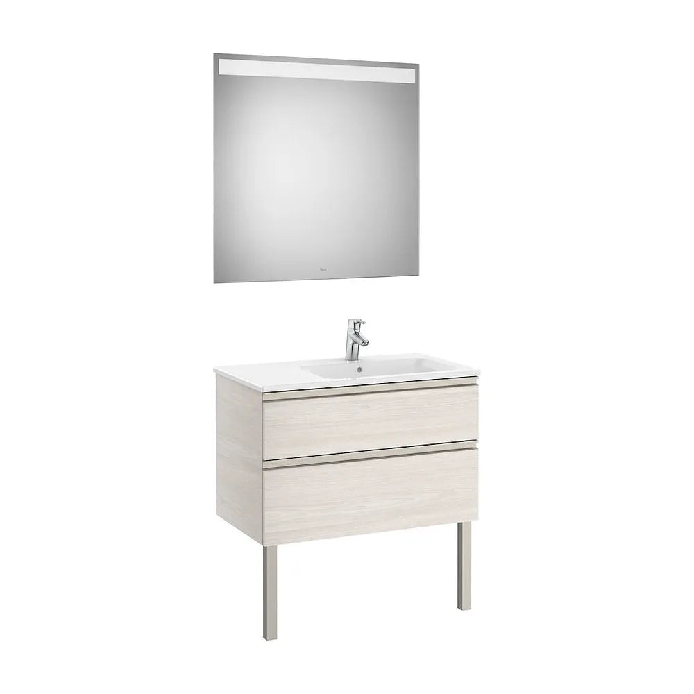 Conjunto de Baño con 2 Cajones de 80 cm Colección The Gap Fresno Roca - Vista 2
