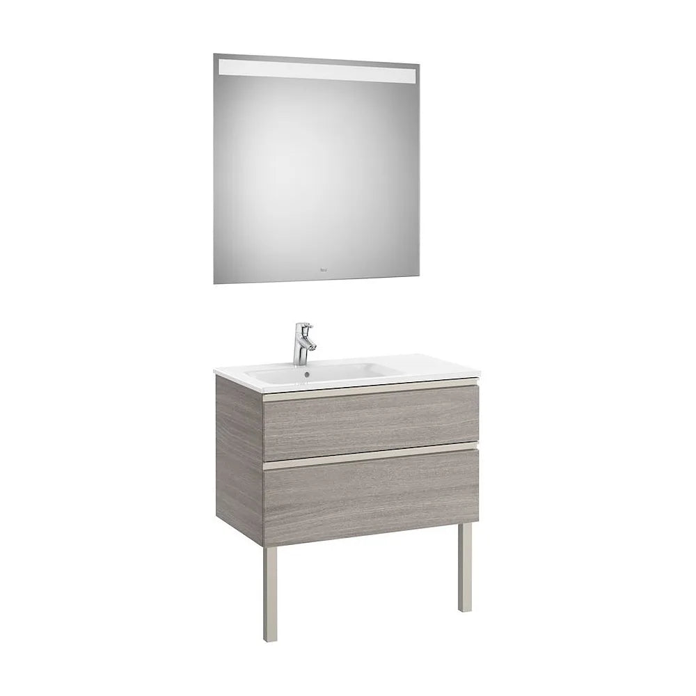 Conjunto de Baño con 2 Cajones de 80 cm Colección The Gap Roble Roca - Vista 2