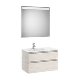 Conjunto de Casa de Banho Com Duas Gavetas Com Acabamento Na Cor de 80 cm Colección The Gap Fresno Roca