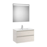 Conjunto de Baño con 2 Cajones de 80 cm Colección The Gap Fresno Roca