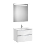 Conjunto de Baño con 2 Cajones de 70 cm Colección The Gap Gloss White Roca