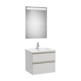 Conjunto de Baño con 2 Cajones en Color Gris Ártico de 60 cm Colección The Gap Roca
