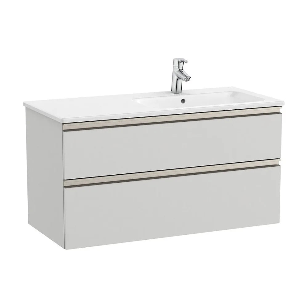 Mueble de Baño con Lavabo Derecho Color Gris Ártico Unik de 100 cm Colección The Gap Roca - Vista 1