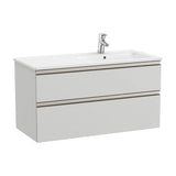 Bathroom Vanity Unit with Basin Derecho Color Gris Ártico Unik de 100 cm Colección The Gap Roca