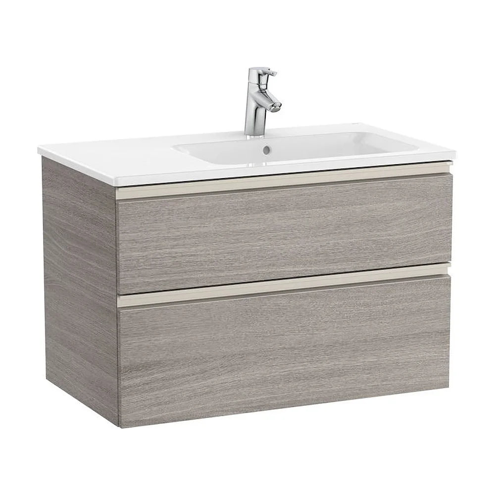 Mueble de Baño con Lavabo Derecho Unik de 80 cm Colección The Gap Roble Roca - Vista 1