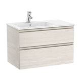 Mueble de Baño con Lavabo Izquierdo Unik de 80 cm Colección The Gap Fresno Roca