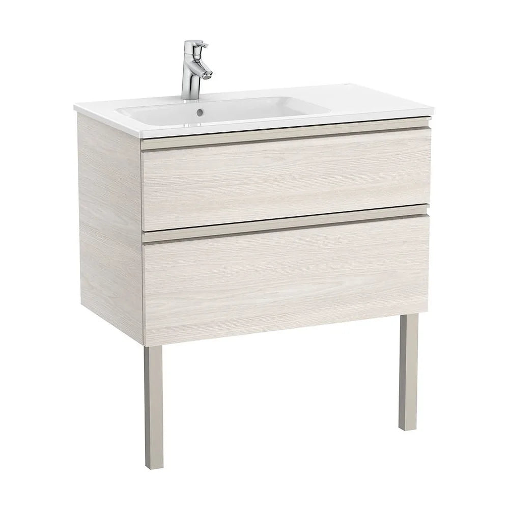 Mueble de Baño con Lavabo Izquierdo Unik de 80 cm Colección The Gap Fresno Roca - Vista 2