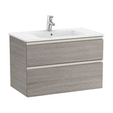 Bathroom Vanity Unit with Basin Central Unik de 80 cm Colección The Gap Roble Roca