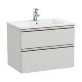 Bathroom Vanity Unit with Basin Central Color Gris Ártico Unik de 70 cm Colección The Gap Roca