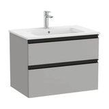 Bathroom Vanity Unit with Basin Central en Color Gris Mate Unik de 70 cm Colección The Gap Roca