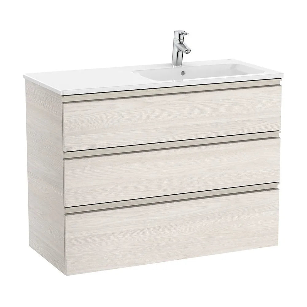 Mueble de Baño con Lavabo Derecho Unik de 100 cm Colección The Gap Fresno Roca - Vista 1