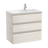 Bathroom Vanity Unit with Basin Derecho Unik de 80 cm Colección The Gap Fresno Roca