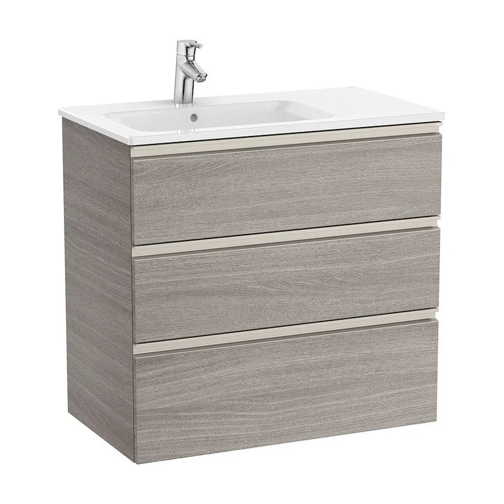 Mueble de Baño con Lavabo Izquierdo Unik de 80 cm Colección The Gap Roble Roca - Vista 1