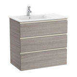 Mueble de Baño con Lavabo Izquierdo Unik de 80 cm Colección The Gap Roble Roca