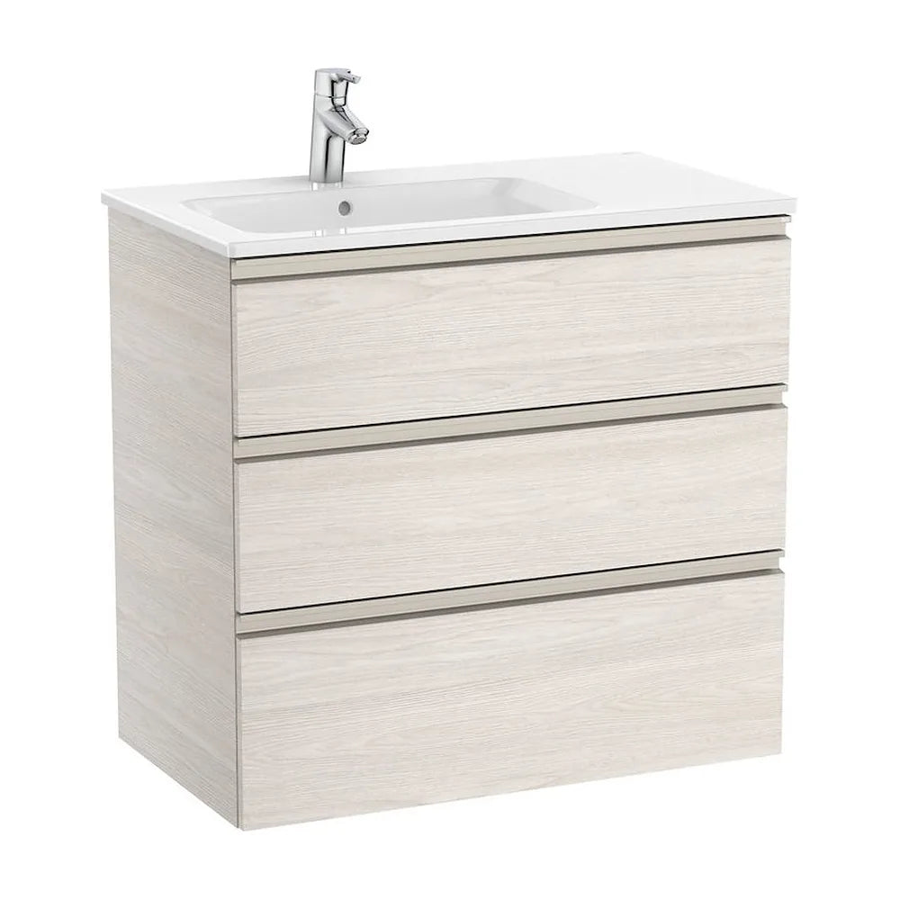 Mueble de Baño con Lavabo Izquierdo Unik de 80 cm Colección The Gap Fresno Roca - Vista 1