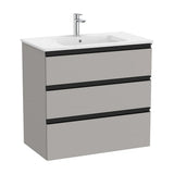 Móvel para Casa de Banho Com Lavatório Central Cor Cinzento Antracite Unik The Gap 80 cm Roca