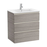 Móvel para Casa de Banho de Largura Com Lavatório Central Cor Carvalho Unik The Gap 70 cm Roca