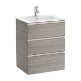 Bathroom Vanity Unit with Basin Central Unik de 60 cm Colección The Gap Roble Roca