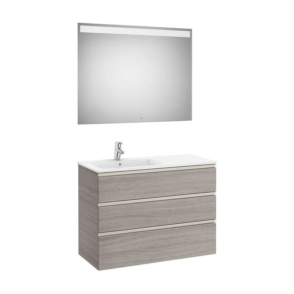 Conjunto de Baño con Lavabo Izquierdo de 100 cm Colección The Gap Roble Roca - Vista 1