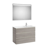 Conjunto de Baño with Basin Derecho de 100 cm Colección The Gap Roble Roca