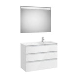 Conjunto de Baño with Basin Derecho de 100 cm Colección The Gap Gloss White Roca