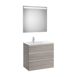 Conjunto para Casa de Banho Com Lavatório Esquerdo Cor Carvalho de 80 cm Colección The Gap Roca