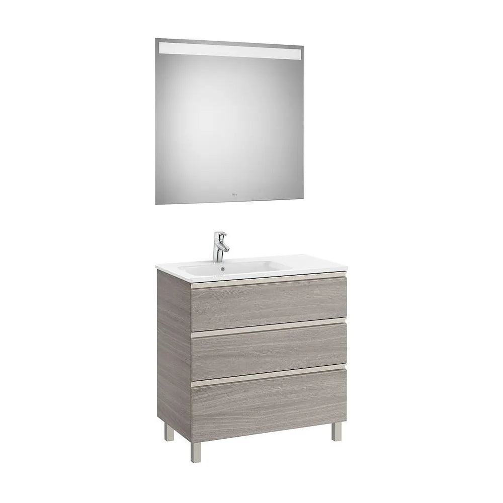 Conjunto de Baño con Lavabo Izquierdo de 80 cm Colección The Gap Roble Roca - Vista 2