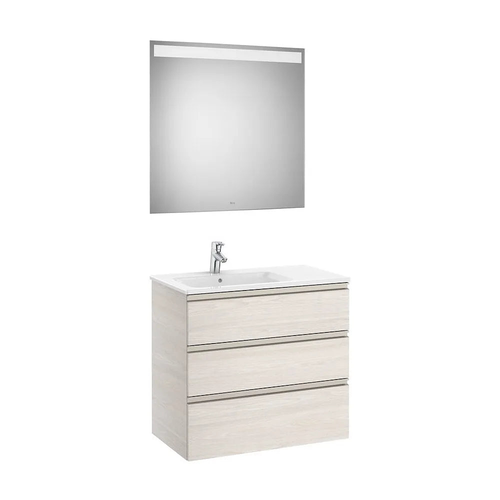Conjunto de Baño con Lavabo Izquierdo de 80 cm Colección The Gap Fresno Roca - Vista 1