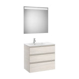 Conjunto para Casa de Banho Com Lavatório Esquerdo Cor de 80 cm Colección The Gap Fresno Roca