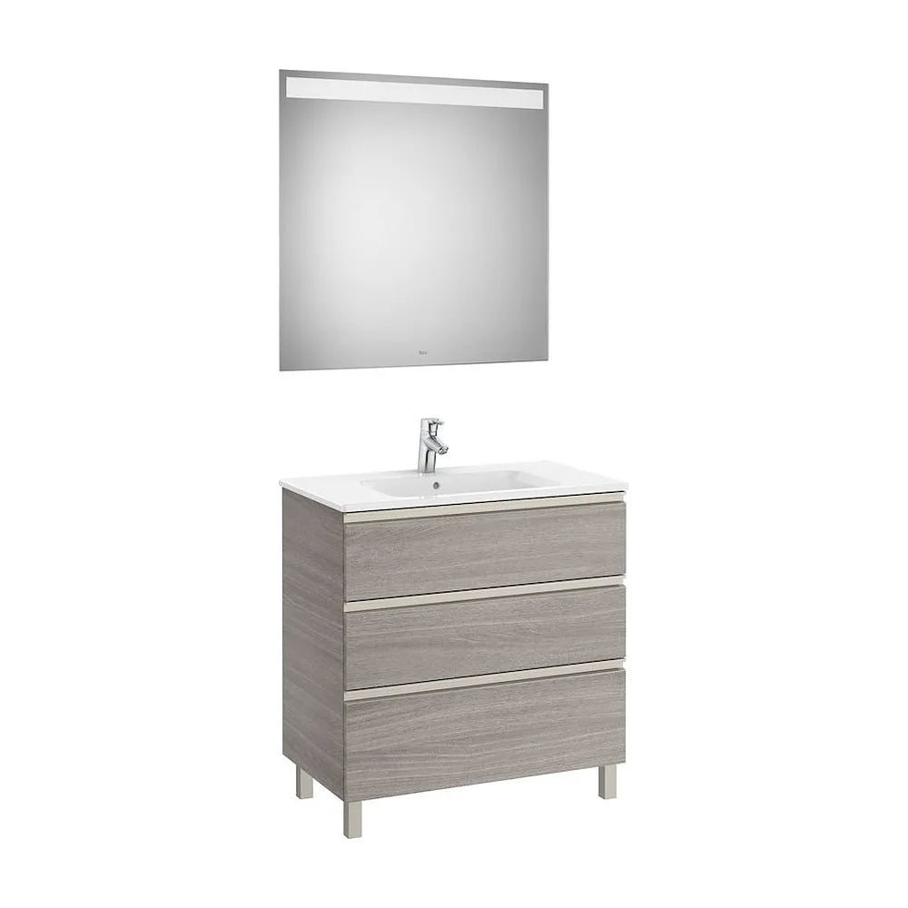Conjunto de Baño con Lavabo Central de 80 cm Colección The Gap Roble Roca - Vista 2