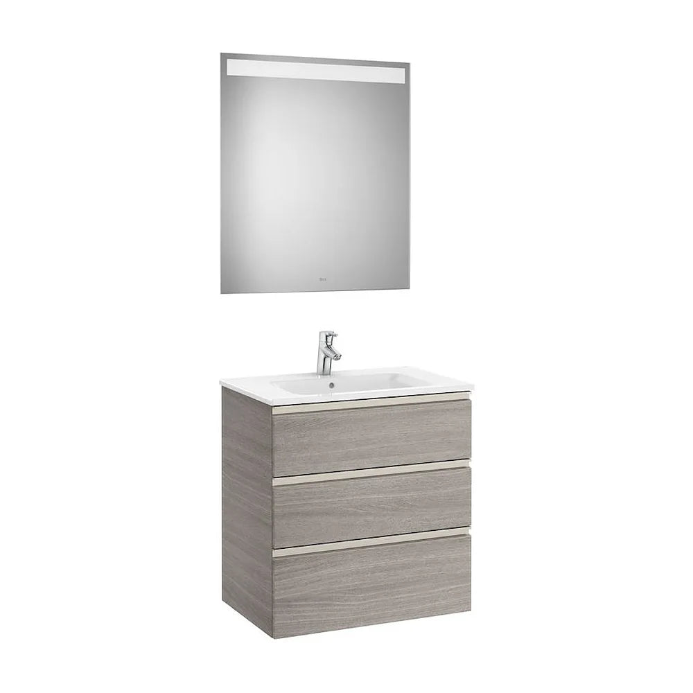Conjunto de baño de 70 cm con lavabo central en acabado color roble Pack The Gap Roca - Vista 1