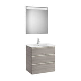 Conjunto de baño de 70 cm con lavabo central en acabado color roble Pack The Gap Roca
