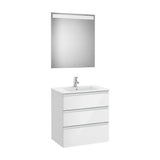 Conjunto de baño de 70 cm con lavabo central color blanco brillo Pack The Gap Roca