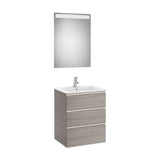 Bathroom Set with Centered Washbasin 60 cm The Gap Collection Oak Roca
